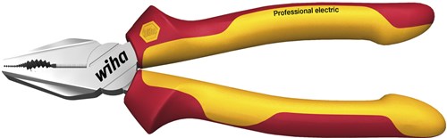 Pinza universale Wiha elettrica professionale con Dynamicjoint® e optigrip con tagliente extra lungo | 180 mm | 7-27418-27418