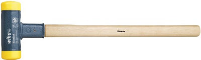 Wiha plastic hammer recoilless | with hickory handle | round impact head | 115mm | 30mm - 2093 - 02093