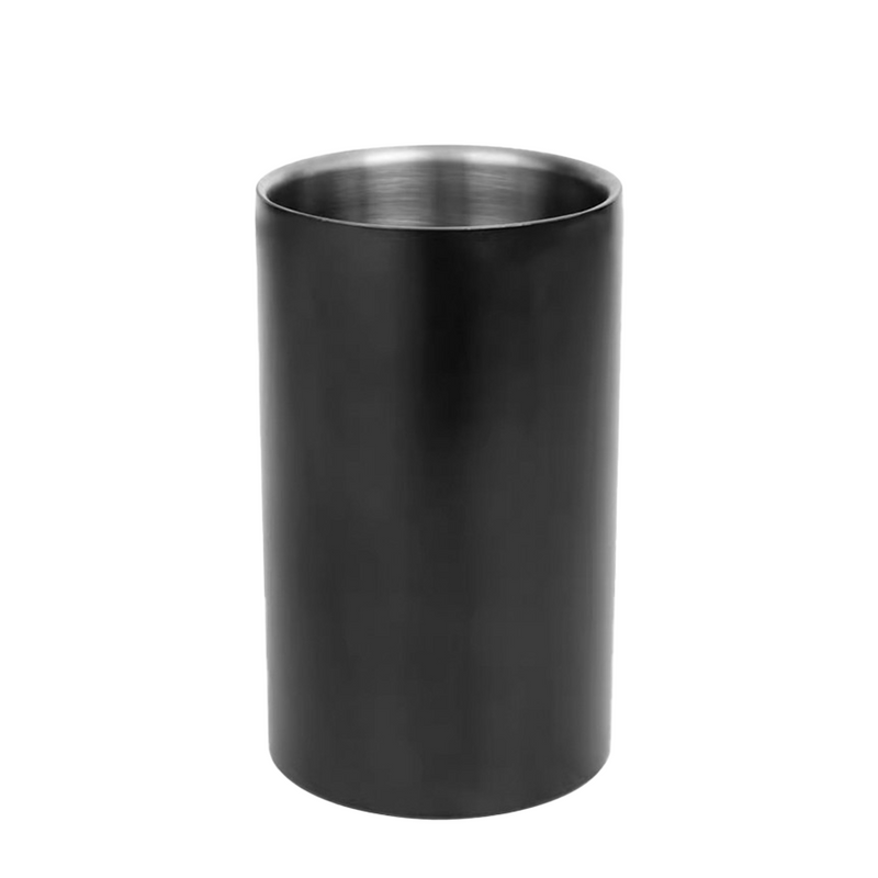 Imp wine cooler doppia parete in acciaio inox nero ø12x20cm