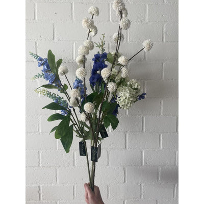 Roberts collection flor artificial delfinio spray 100cm azul