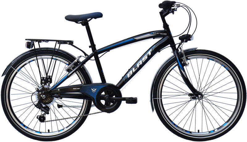 Wings Blast 24 pollici 36 cm Boys 6v V-Brakes Nero Blu