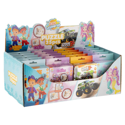 Puzzle dell'universo dei giocattoli in legno mini 35 pz. 21x15 cm. 4ass