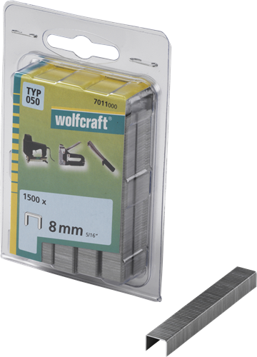 Grapado de lomo ancho Wolfcraft | tipo 050 | 8mm | 1500 piezas - 7011000