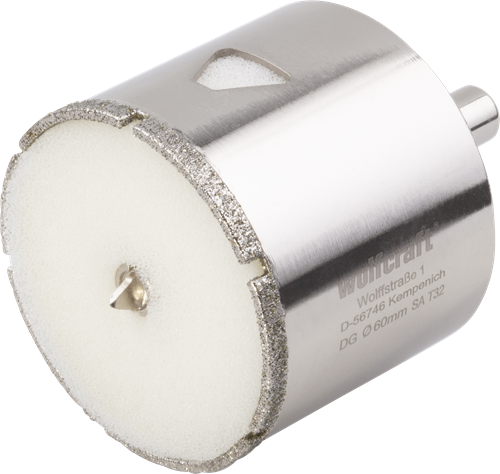 Broca de protección de diamante Wolfcraft | con eje | ø60mm | 1 pieza - 5940000