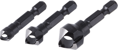 Wolfcraft dwarsgatverzinkboren | ø8, 12, 16mm | 3 stuks - 4375000