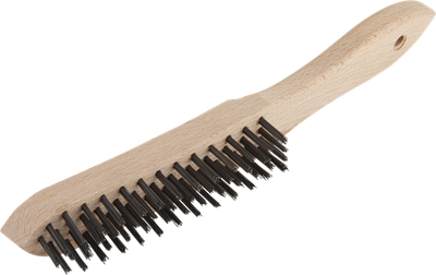 Cepillo de alambre manual Wolfcraft | acero | 4 filas | 280 mm | 1 pieza - 2722000
