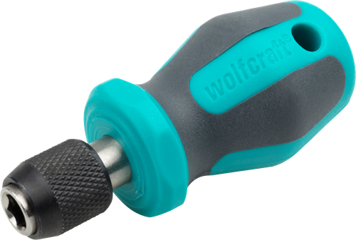 Destornillador manual Wolfcraft | con grabación de bits | corto | 76 mm | 1 pieza - 1239000