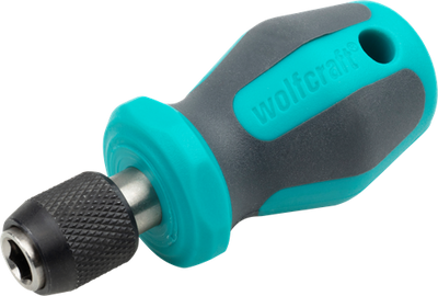 Cacciavite manuale Wolfcraft | con registrazione bit | breve | 76 mm | 1 pezzo - 1239000
