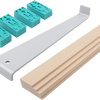 Wolfcraft - laminaat legset - complete set pvc leggen - trekijzer - slaghout - stelwiggen - 22-delig - 6931000