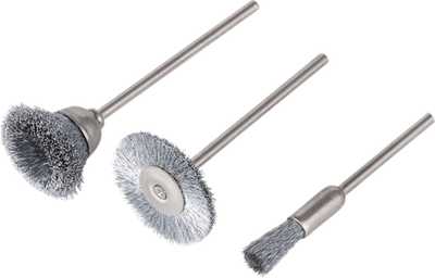 Mini spazzole Wolfcraft | albero tondo | ø5-20mm| 3 pezzi - 2114000