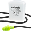 Wolfcraft earplugs | with cord | 1 pair - 4962000