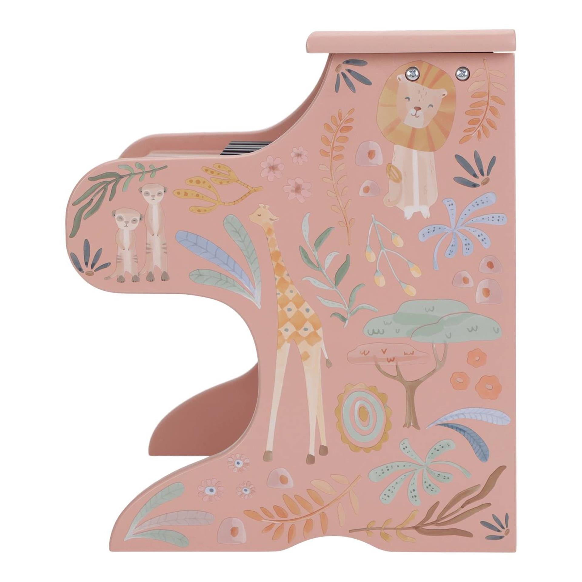 Piano de madera Little Dutch Safari rosa