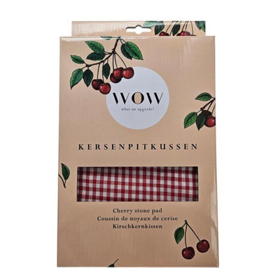 Cojín wow cherry pit 20x30cm rojo-blanco