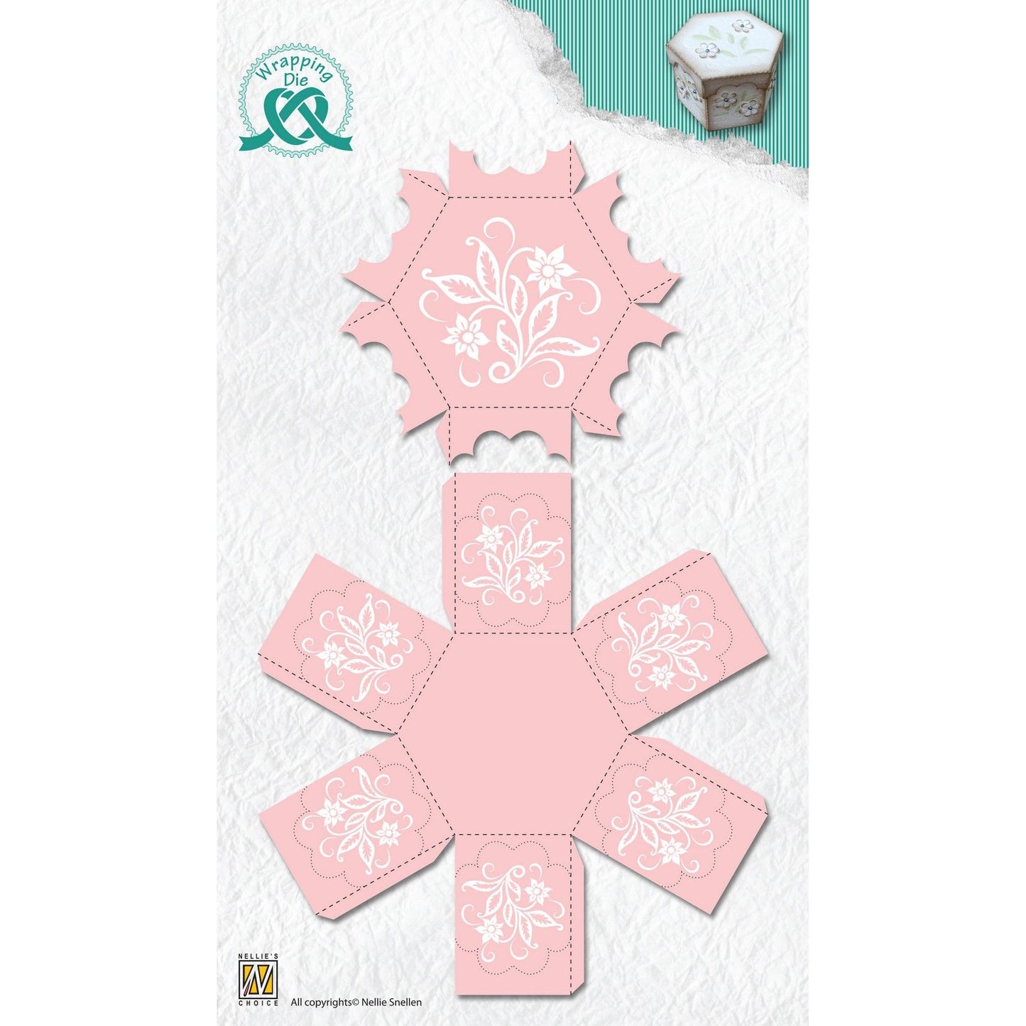 La elección de Nellie • troqueles para envolver caja hexagonal 2 uds.