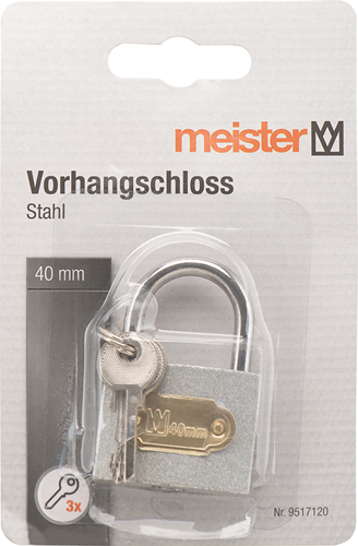 Lucchetto Meister acciaio 40mm l - wu9517120