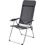Campingstoel grijs 69x58x111cm - afbeelding 1
