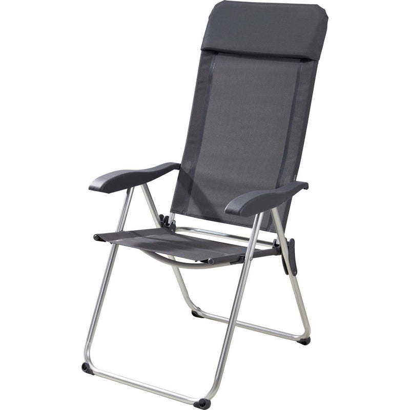 Sedia da campeggio grigia 69x58x111 cm