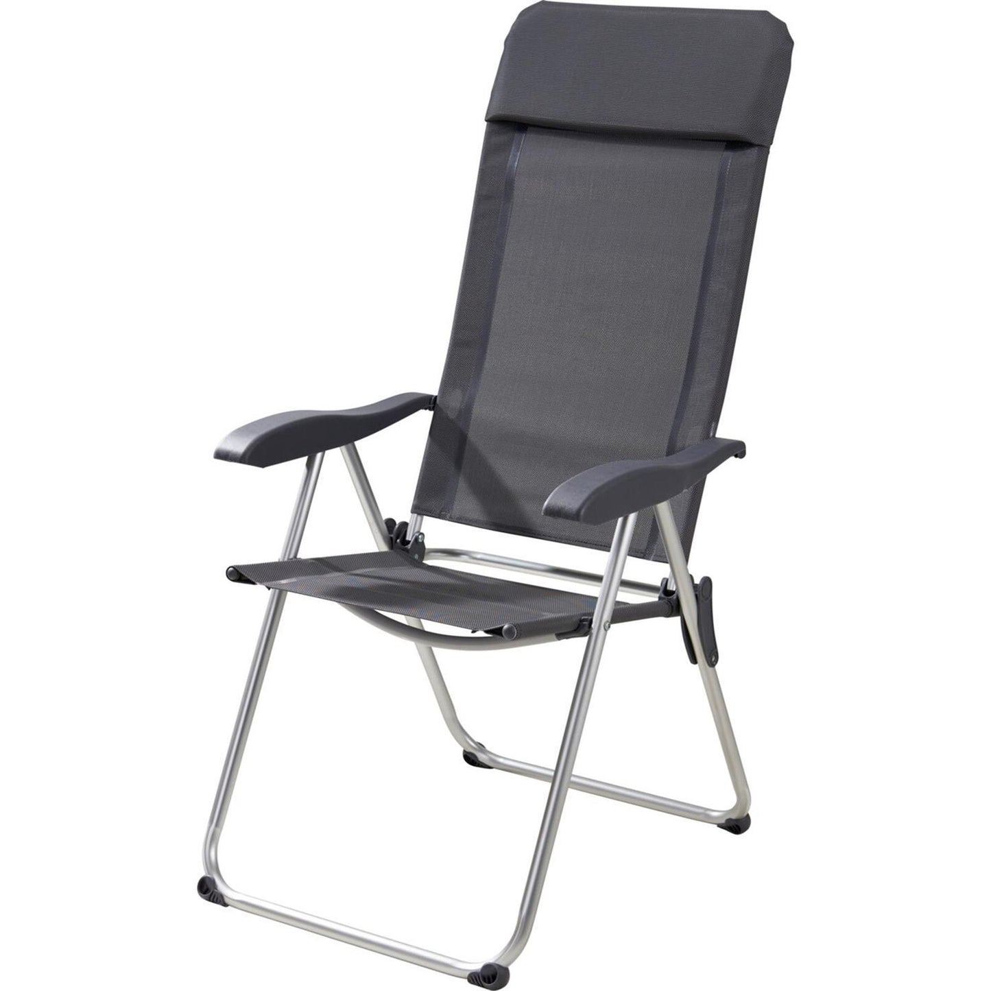 Sedia da campeggio grigia 69x58x111 cm