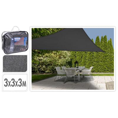 Progarden de tela de sombra de progarden triangular 3x3x3m gris oscuro
