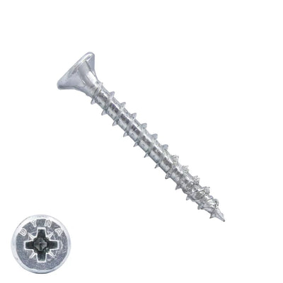 Tornillo aglomerado dynaplus uni tornillo vz (galvanizado) pk (cabeza plana) pz2 4.0x40 | 500 piezas - 0280.01.25603