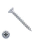 Vite per truciolare Dynaplus Uni Screw vz (zincata) pk (testa piatta) pz2 4.0x35 | 200 pezzi - 0280.01.25401