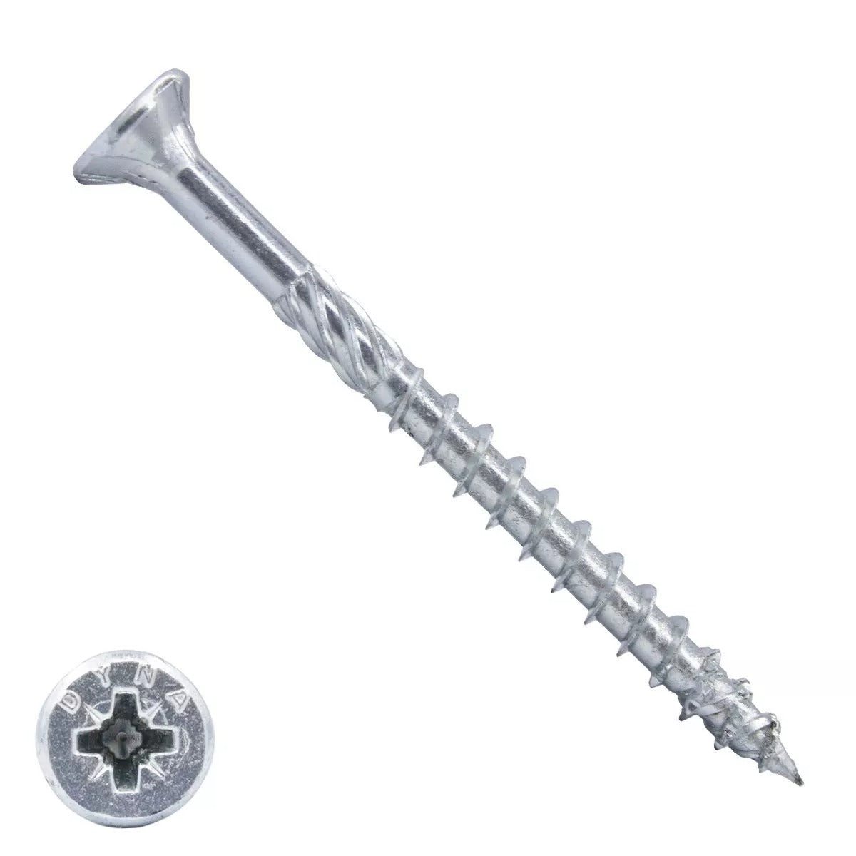 Tornillo aglomerado dynaplus uni tornillo vz (galvanizado) pk (cabeza plana) pz2 4,5x70 42 | 200 piezas - 0280.01.34201
