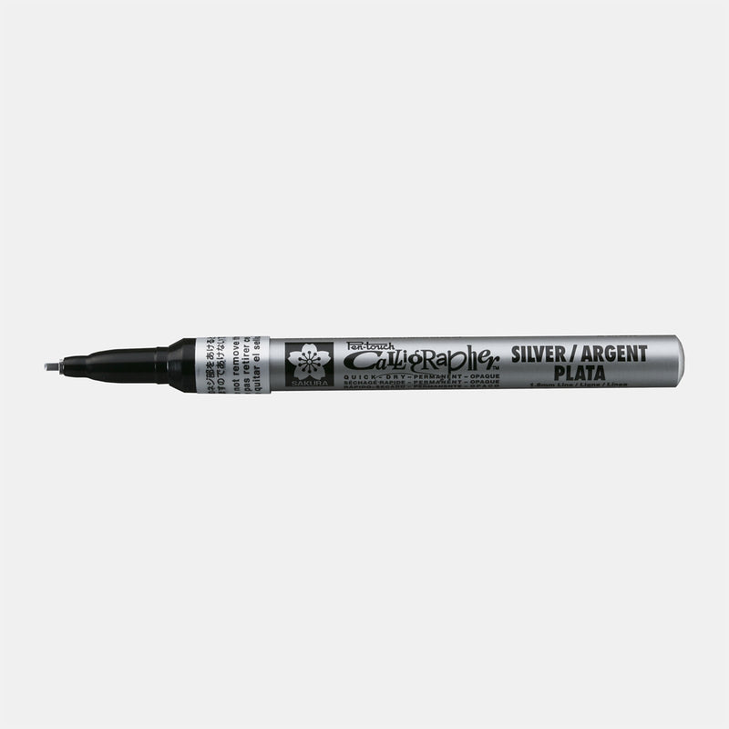 Caligrafia permanente di Sakura Pen-Touch Caligrafia 1,8 mm d'argento