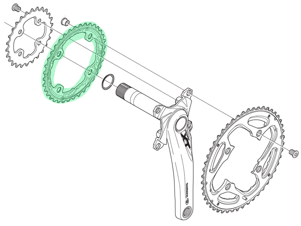 Shimano Chain Top Deore LX 10V FC-T761 Y1MP98020 ZW. 36T