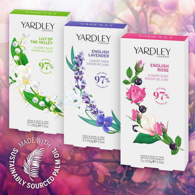 Yardley London inglés jabón lavanda 3x100gr.