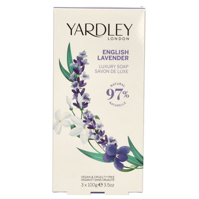 Yardley London inglés jabón lavanda 3x100gr.