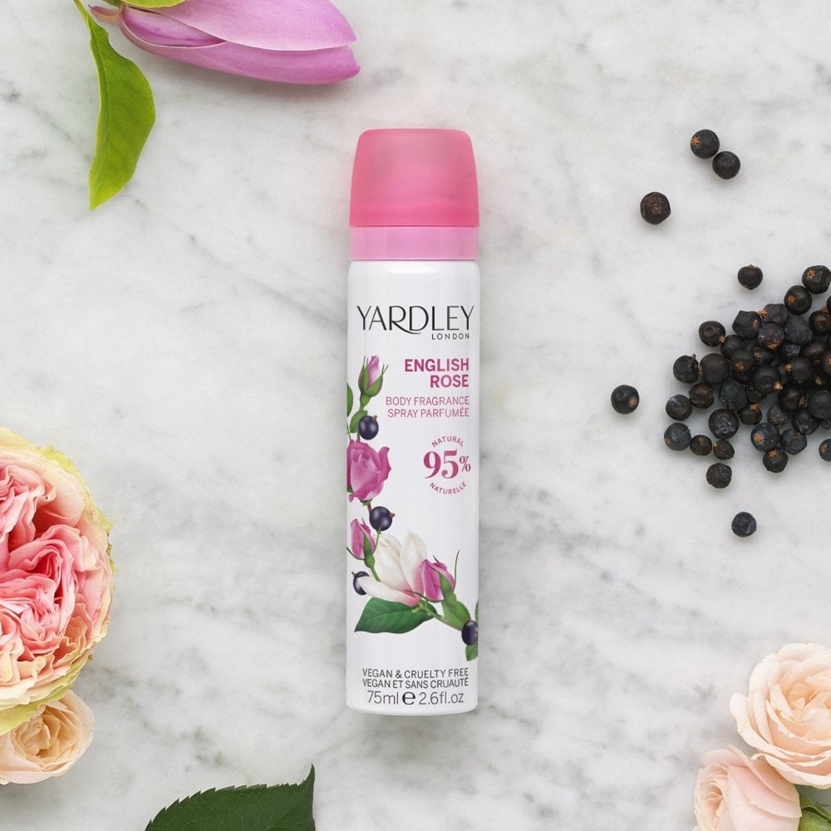 Yardley London Rose spray per il corpo 75 ml