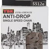 Ybn singlespeed e-bike chain s512e s2 136 links 1 2”x1 8”