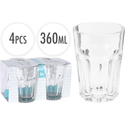 Bere set di vetro 360 ml 4 pezzi
