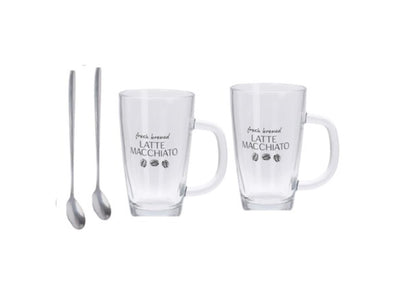 Eccellente set per latte macchiato casalingo da 4 pezzi da 300 ml