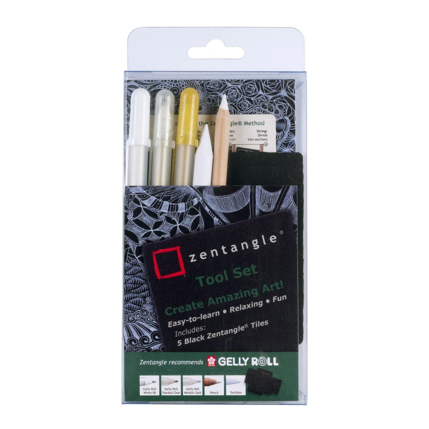Sakura • juego de herramientas zentangle negro 10 piezas