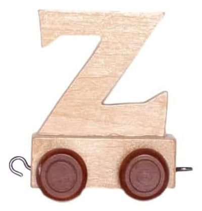 Lettera di legno Z con ruote alte 6 cm