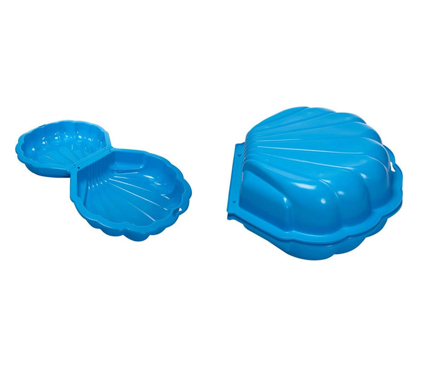 Sandbox con shell del coperchio 102 x 88 x 20 cm blu