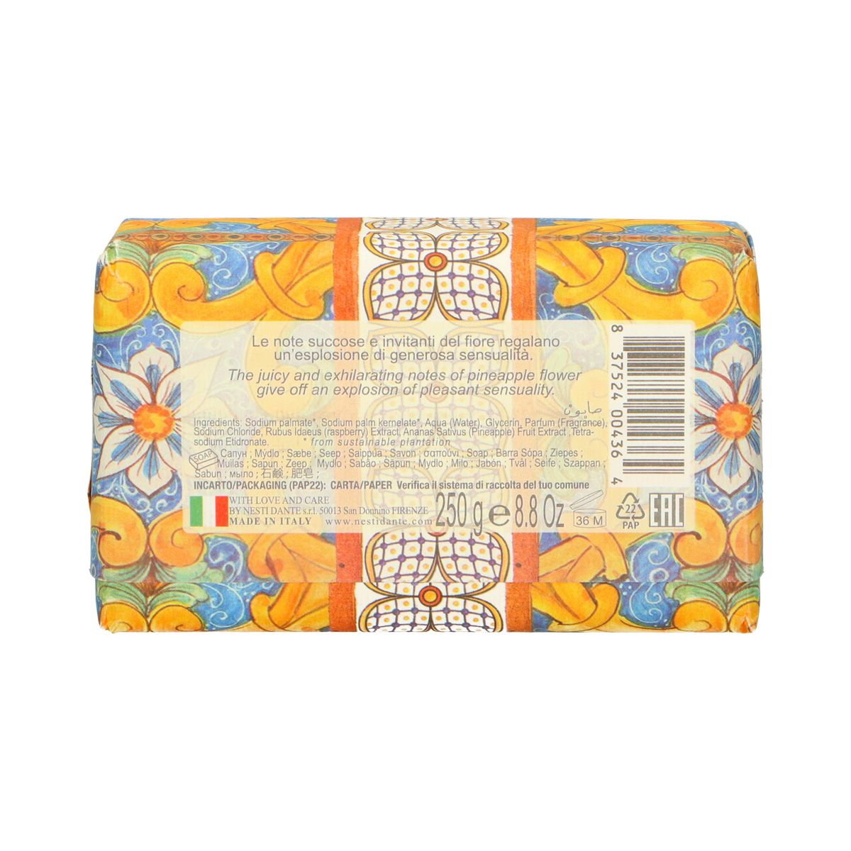 Nesti Dante Nesti Dante Villa Sole Fiori D'Ananas Etna Soap 250GR.