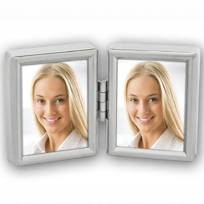 Frame di foto zep 8735dl argento 2x 3.5x4,5 cm per 2 foto di passaporto
