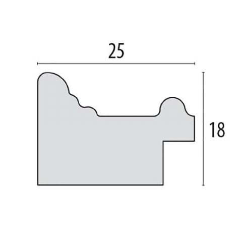 Frame di foto zep U357W vintage resia bianca 13x18 cm