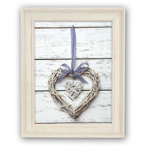 Frame di foto zep U357W vintage resia bianca 13x18 cm