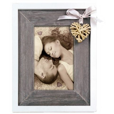 Frame di foto in legno zep TY0846 Blaye Grey White 10x15 cm