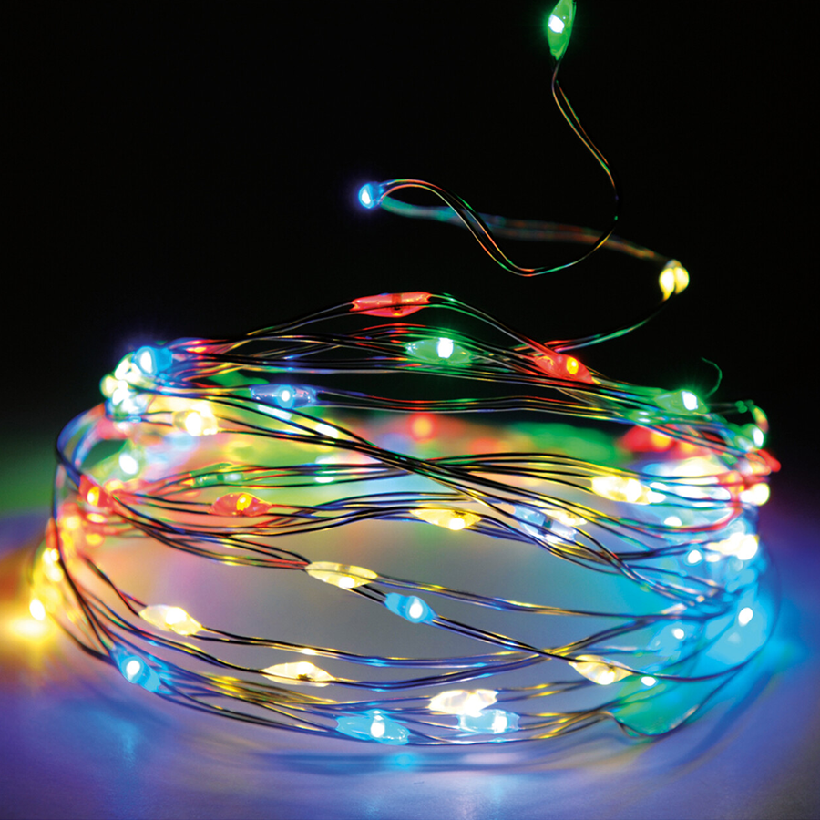Filo argentato LED multicolore 320 LED 3190cm
