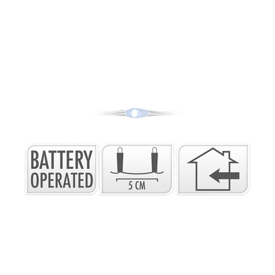 Filo argentato LED bianco 100 LED 495 cm