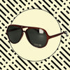 Spectrum zonnebril vintage piloot bruin dames