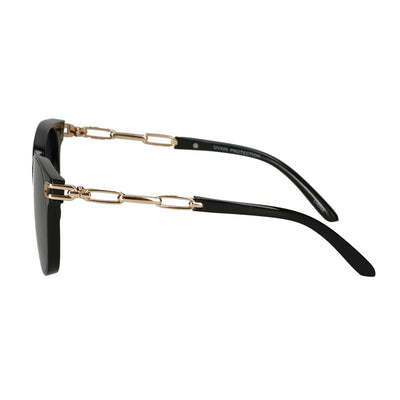 Gafas de sol de espectro Damas de oro negro