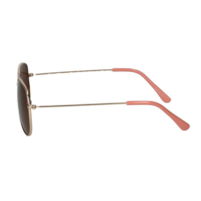 Gafas de sol de espectro piloto de vidrio marrón rosa chicas