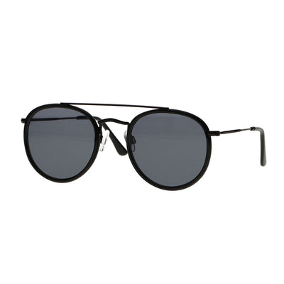 Spectrum Spectrum occhiali da sole a doppio ponte Black Smoke Glass Men