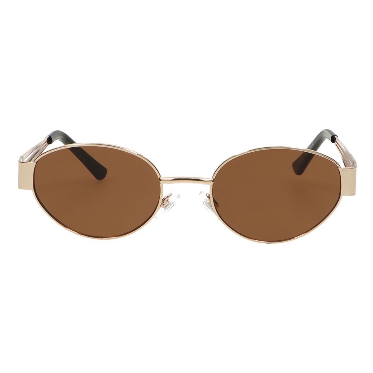 Gafas de sol Spectrum retro ovaladas metal marrón cristal