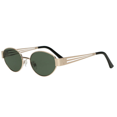 Gafas de sol Spectrum retro ovaladas metal cristal verde